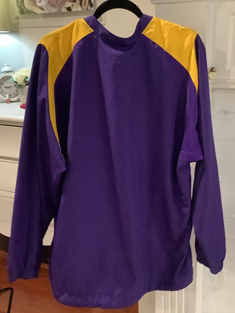 LSU Nike Purple Pullover Windbreaker with Gold Accents - Picture 2 of 3